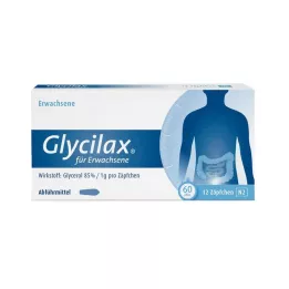 GLYCILAX Yetişkinler için fitiller, 12 adet