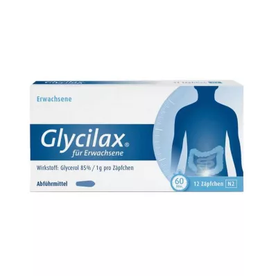 GLYCILAX Yetişkinler için fitiller, 12 adet