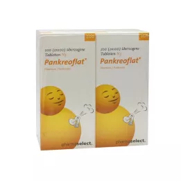 PANKREOFLAT kaplamalı tabletler, 200 adet