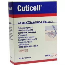 CUTICELL Merhem kompresleri 7,5x7,5 cm, 50 adet