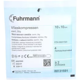 VLIESKOMPRESSEN steril 10x10 cm 4lü, 50X2 adet