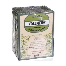Vollmers markalı hazır yeşil yulaf çayı filtre poşetleri, 40 adet