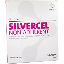 SILVERCEL yapışmayan kompres 11x11 cm, 10 adet