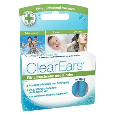 Clearears su tahliyesi için kulak tıkacı, 10 parça Clearears su tahliyesi için kulak tıkacı, 10 parça