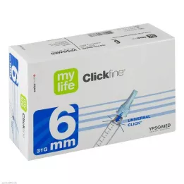MYLIFE Clickfine kalem iğneleri 6 mm 31 G, 100 adet