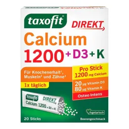 Taxofit Kalsiyum 1200 + D3 + K Direkt Çubuklar, 20 adet
