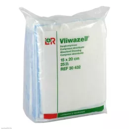 VLIWAZELL Emici kompresler steril olmayan 15x20 cm, 25 adet