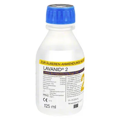 Lavanid 2 yara irrigasyon solüsyonu, 125 ml Lavanid 2 yara irrigasyon solüsyonu, 125 ml