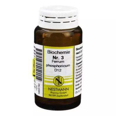 BIOCHEMIE 3 Ferrum phosphoricum D 12 tablet, 100 adet BIOCHEMIE 3 Ferrum phosphoricum D 12 tablet, 100 adet
