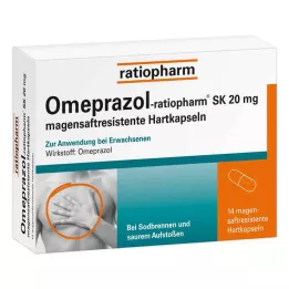 OMEPRAZOL-ratiopharm SK 20 mg mideye dayanıklı sert kapsüller, 14 adet