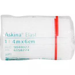 ASKINA Elast bandaj 6 cmx4 m selefon kaplı, 1 adet
