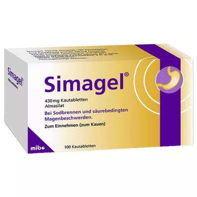 SIMAGEL Çiğnenebilir tabletler, 100 adet