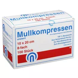 MULLKOMPRESSEN ES 10x20 cm steril olmayan 8 katlı, 100 adet