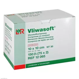 VLIWASOFT Dokumasız kompresler 10x10 cm steril 4l., 150 adet