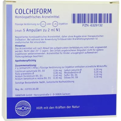COLCHIFORM Ampul enjeksiyon çözeltisi, 10 ml