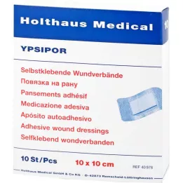 WUNDVERBAND Ypsipor steril 10x10 cm, 10 adet