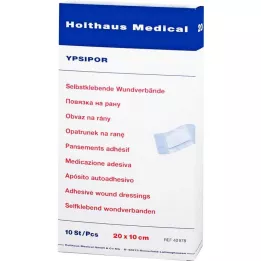 WUNDVERBAND Ypsipor steril 10x20 cm, 10 adet