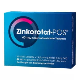 ZINKOROTAT POS mide-dayanıklı tabletler, 500 adet