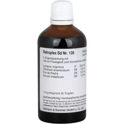 RETROPLEX SD No.139 damla, 100 ml RETROPLEX SD No.139 damla, 100 ml