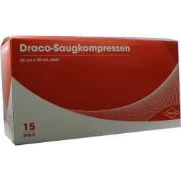 Emme kompresleri steril 20x20cm Draco, 15 adet