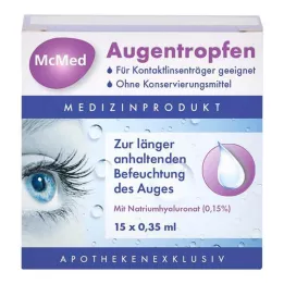 MCMED Göz damlası tek dozluk pipetler, 15X0,35 ml