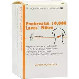 PANKREATIN 10.000 Laves mikro mide suyu sert kapsülü, 50 adet