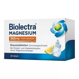 BIOLECTRA Magnezyum 365 mg fortissimum limon, 20 adet
