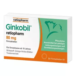 GINKOBIL-ratiopharm 80 mg film kaplı tablet, 30 adet