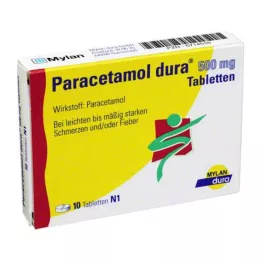 PARACETAMOL dura 500 mg tablet, 10 adet