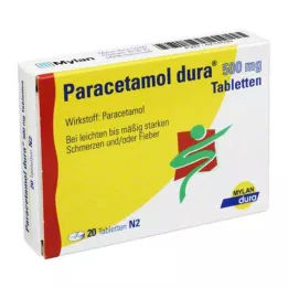 PARACETAMOL dura 500 mg tablet, 20 adet