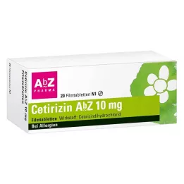 CETIRIZIN AbZ 10 mg film kaplı tablet, 20 adet