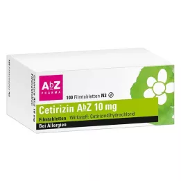 CETIRIZIN AbZ 10 mg film kaplı tabletler, 100 adet
