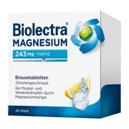 BIOLECTRA Magnezyum 243 mg forte Limon Br.-Tabl., 40 adet