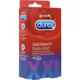 DUREX Gerçek hissi veren ekstra büyük prezervatif, 10 adet