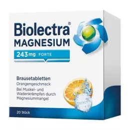 BIOLECTRA Magnezyum 243 mg forte Turuncu efervesan tablet, 20 adet