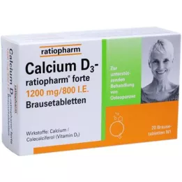 CALCIUM D3-ratiopharm forte efervesan tabletler, 20 adet