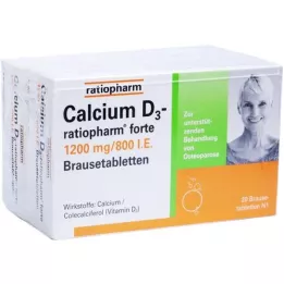 CALCIUM D3-ratiopharm forte efervesan tabletler, 40 adet