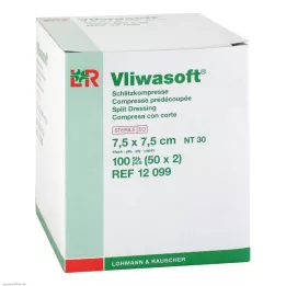 VLIWASOFT Yarık kompresler 7,5x7,5 cm steril 4l., 50X2 adet