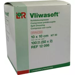 VLIWASOFT Yarık kompresler 10x10 cm steril 4 katlı, 50X2 adet