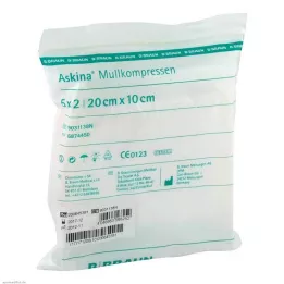 ASKINA Gazlı bez kompresleri 10x20 cm steril, 5X2 adet