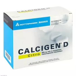 CALCIGEN D Citro 600 mg/400 I.E. çiğnenebilir tabletler, 200 adet