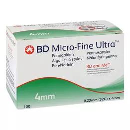 BD MICRO-FINE+ 4 adet kalem iğnesi 0,23x4 mm, 100 adet