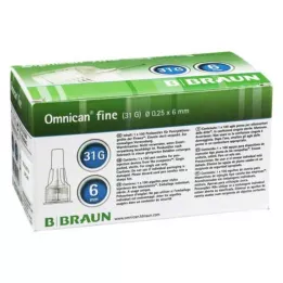 OMNICAN ince Kalem kanülü 31 G 0,25x6 mm, 100 adet