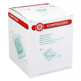 MULLKOMPRESSEN 10x10 cm steril 12 katlı, 40X2 adet