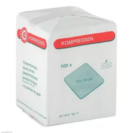 MULLKOMPRESSEN 10x10 cm steril olmayan 8 katlı, 100 adet
