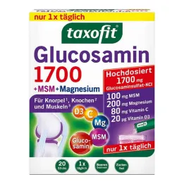 Taxofit Glukozamin 1700 + MSM + Magnezyum Çubukları, 20X4 g