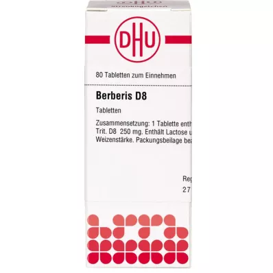 BERBERIS D 8 tablet, 80 adet BERBERIS D 8 tablet, 80 adet