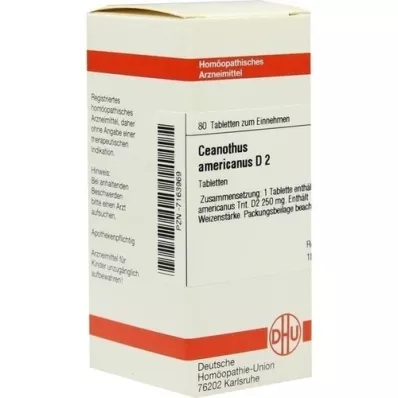 CEANOTHUS AMERICANUS D 2 tablet, 80 adet CEANOTHUS AMERICANUS D 2 tablet, 80 adet