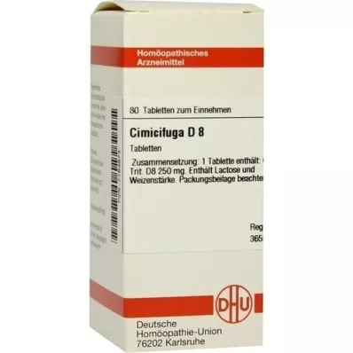 CIMICIFUGA D 8 tablet, 80 adet CIMICIFUGA D 8 tablet, 80 adet