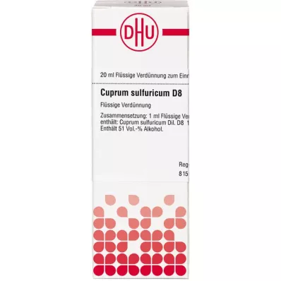 CUPRUM SULFURICUM D 8 Seyreltme, 20 ml CUPRUM SULFURICUM D 8 Seyreltme, 20 ml